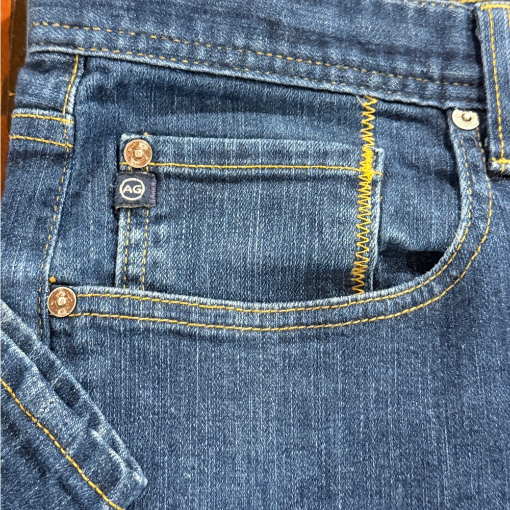 Ag Adriano Goldschmied Men’s Blue “slouchy 
Slim” Straight Jeans 34x32 - Picture 12 of 12